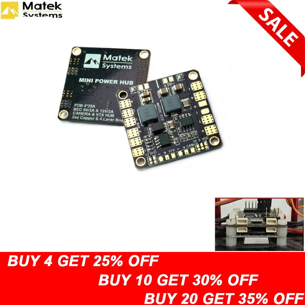 Matek Mini Power Hub Power Distribution Board PDB with BEC 5V & 12V