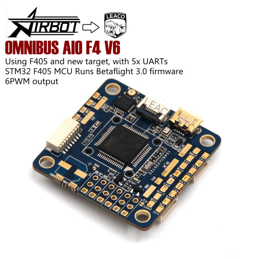 OMNIBUS AIO F4 V6 Flight Control - 5xUARTs using F4 MCU controls OSD over SPI bus