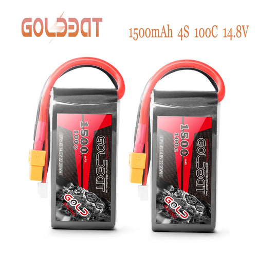 2UNITS GOLDBAT 14.8V Battery charger 1500mAh 4S Lipo Battery charger 100C Pack lipo with XT60 Plug for RC Car Truck Airplane FPV