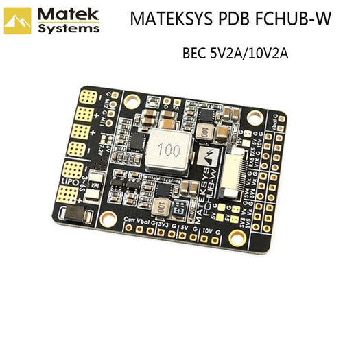 Mateksys PDB FCHUB-W 3-6S Built-in 4 BEC 5V2A/10V2A Current Sensor