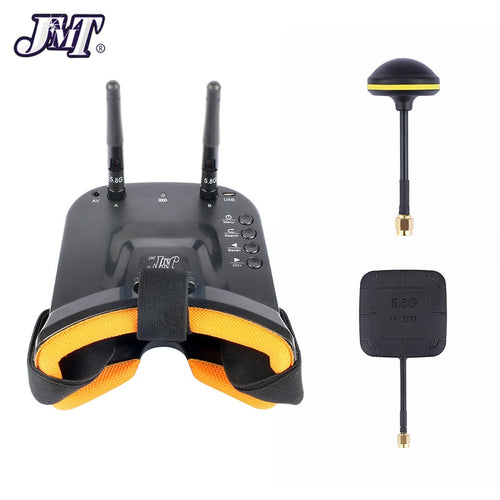 JMT FPV Goggles With Mushroom Antenna Panel Antenna 3 inch 480 x 320 Display Double Antenna 5.8G 40CH Built-in 3.7V