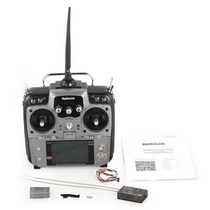 RadioLink AT10 II 2.4Ghz 12CH RC Transmitter with R12DS Receiver PRM-01 Voltage Return Module Battery