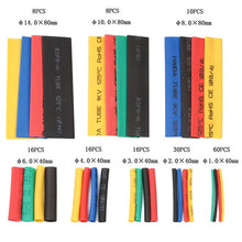 Load image into Gallery viewer, 70/127/530PCS Heat Shrink Tubing Polyolefin Electrical Wrap Wire Cable Sleeves PE Insulation 2:1Shrinkable Tube Assortment Kit